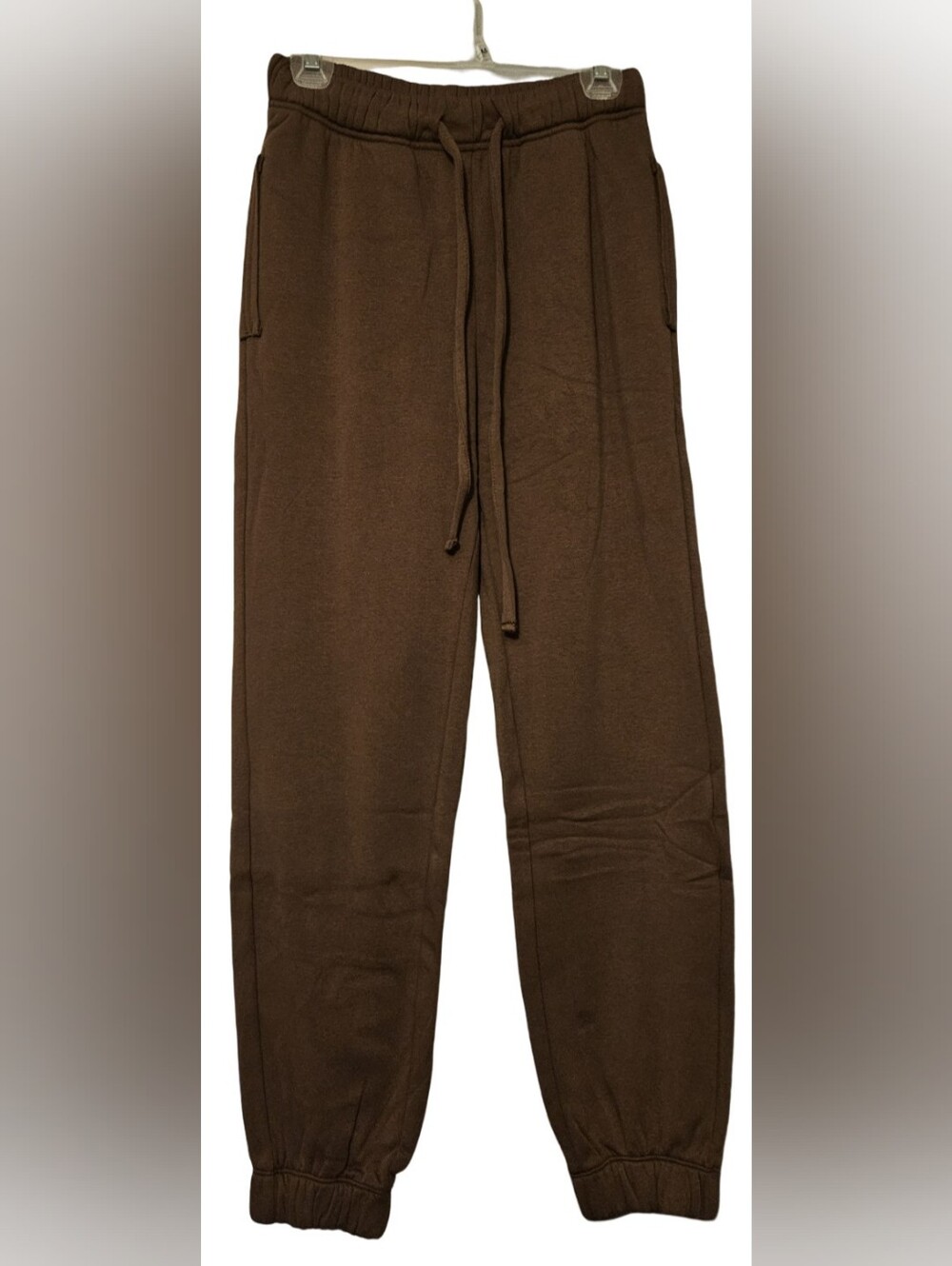 Zenana Womens Brown Drawstring Sweatpants